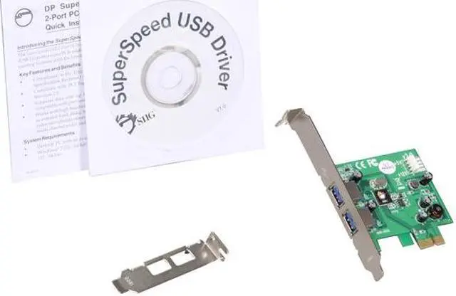 Alt view image 5 of 6 - SIIG  JU-P20412-S2  PCI Express to 2-Port USB 3.0 SuperSpeed Card