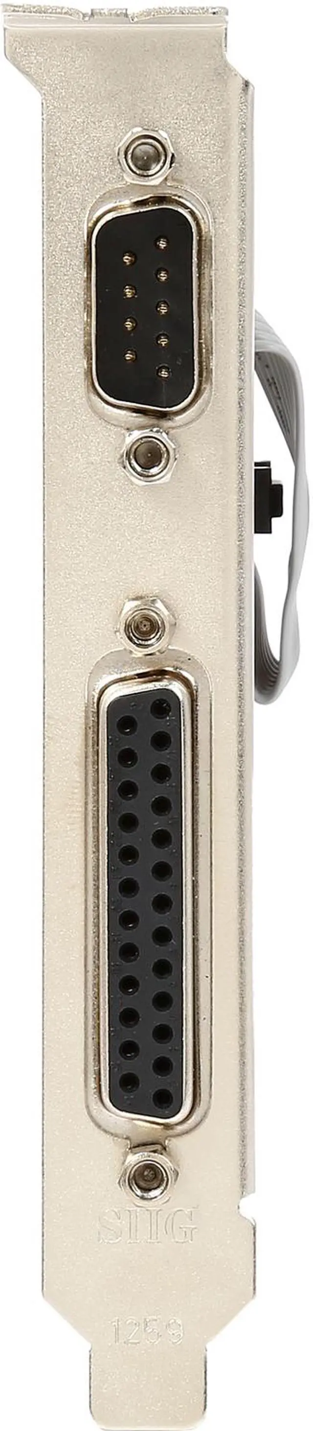 Alt view image 2 of 5 - SIIG PCIe board with 1 serial (RS-232) and parallel (DB25) port Model JJ-E00011-S3 - OEM