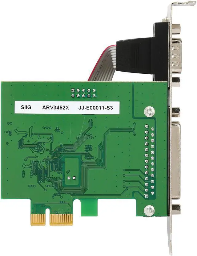 Alt view image 4 of 5 - SIIG PCIe board with 1 serial (RS-232) and parallel (DB25) port Model JJ-E00011-S3 - OEM