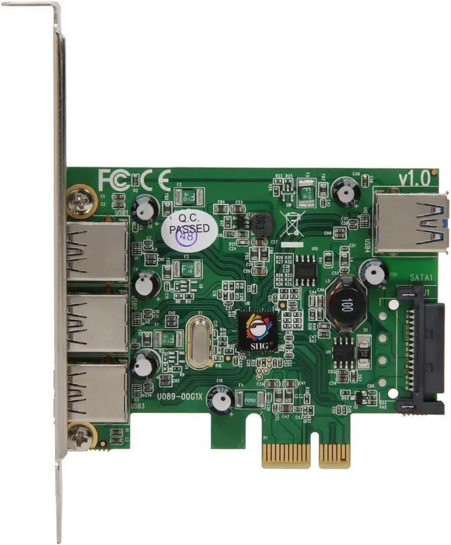 Alt view image 3 of 7 - SIIG USB 3.0 4-Port PCIe i/e Model JU-P40212-S1