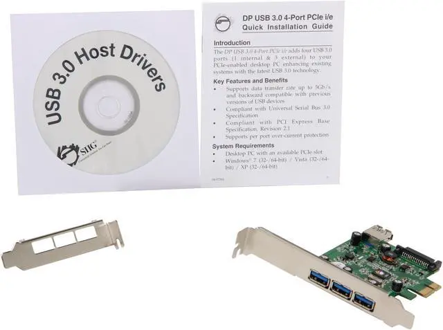 Alt view image 6 of 7 - SIIG USB 3.0 4-Port PCIe i/e Model JU-P40212-S1