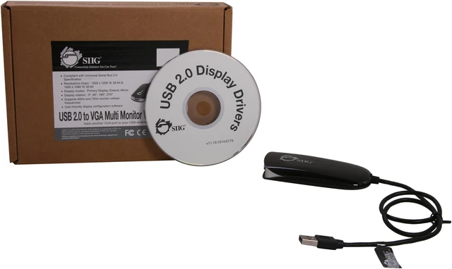 Alt view image 4 of 4 - SIIG JU-VG0111-S1 USB to VGA External Video Card Multi Monitor Video Adapter