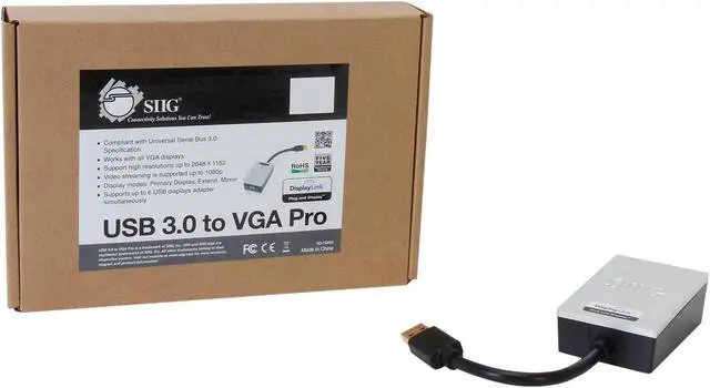 Alt view image 5 of 5 - SIIG USB 3.0 to VGA Pro Converter JU-VG0311-S1