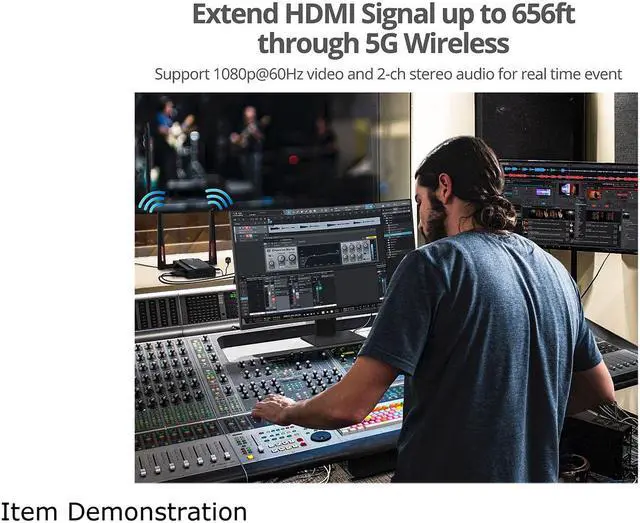 Alt view image 5 of 7 - SIIG Full HD Wireless HDMI Extender - Receiver CE-H27711-S1
