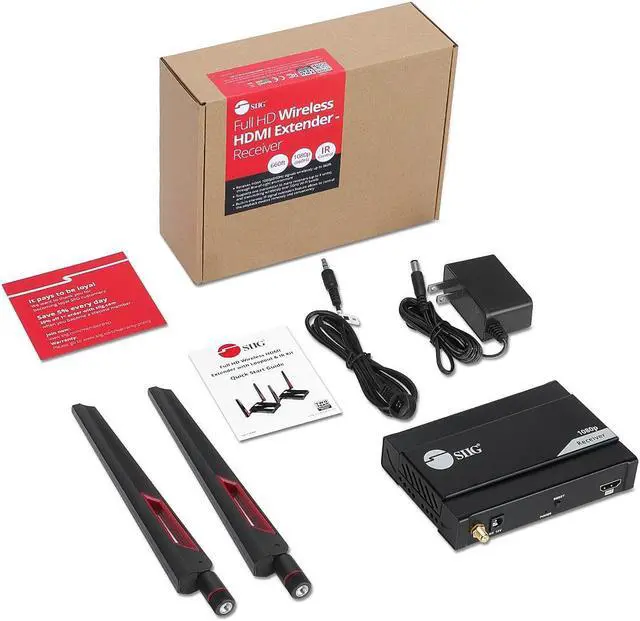 Alt view image 7 of 7 - SIIG Full HD Wireless HDMI Extender - Receiver CE-H27711-S1