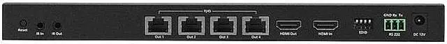 Alt view image 5 of 14 - SIIG 1x4 HDMI Splitter Over Cat6 Extender with Loopout, IR, ARC & RS-232 CE-H27A11-S1