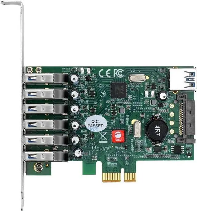 Alt view image 2 of 6 - SIIG DP USB 3.0 7-Port PCIe i/e  JU-P70011-S2