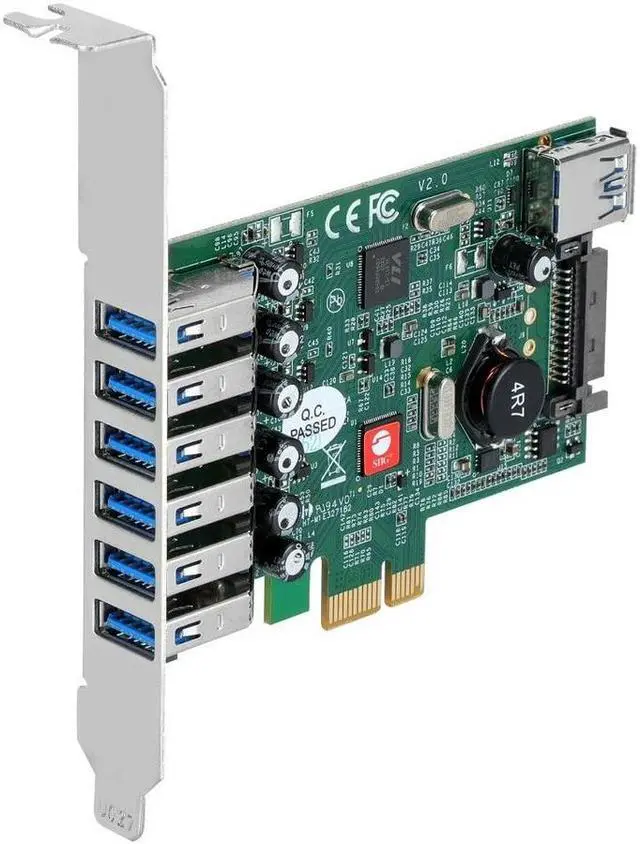 Alt view image 5 of 6 - SIIG DP USB 3.0 7-Port PCIe i/e  JU-P70011-S2