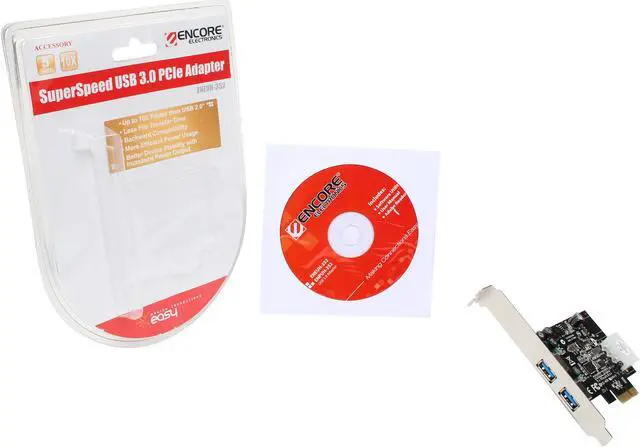 Alt view image 6 of 7 - ENCORE SuperSpeed USB 3.0 PCIe Adapter Model ENEUH-352