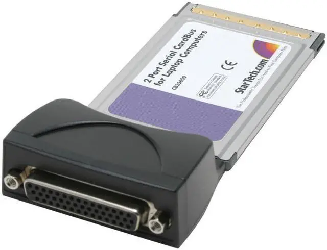 Alt view image 2 of 5 - StarTech.com CB2S650 Serial Ports PCMCIA Card 2 Port Serial Ports