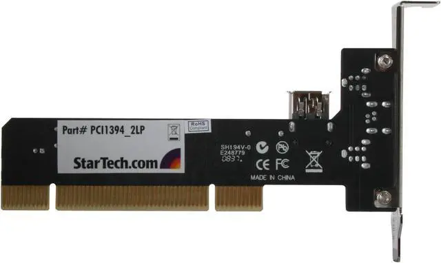 Alt view image 4 of 6 - StarTech PCI1394_2LP 3 Port PCI Low Profile 1394a FireWire Adapter Card