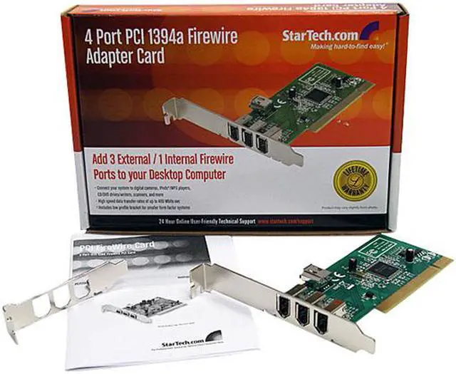 Alt view image 6 of 6 - StarTech.com 4 port PCI 1394a FireWire Adapter Card Model PCI1394MP