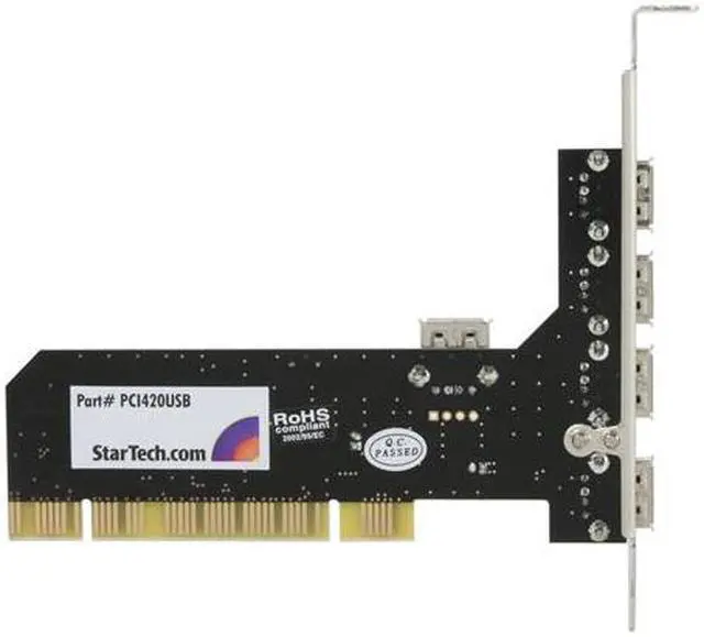Alt view image 4 of 6 - StarTech PCI420USB 4 Port PCI High Speed USB 2.0 Adapter Card