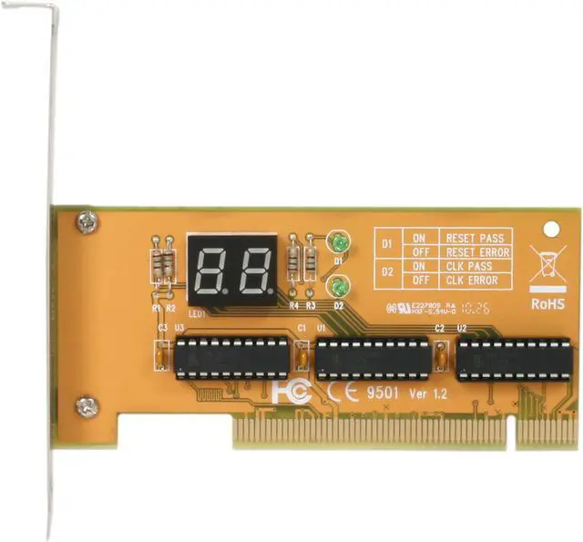 Alt view image 3 of 5 - StarTech.com PCI Post Diagnostics Test Card Model PCIPOST