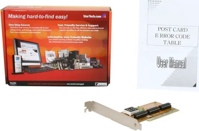 Alt view image 5 of 5 - StarTech.com PCI Post Diagnostics Test Card Model PCIPOST