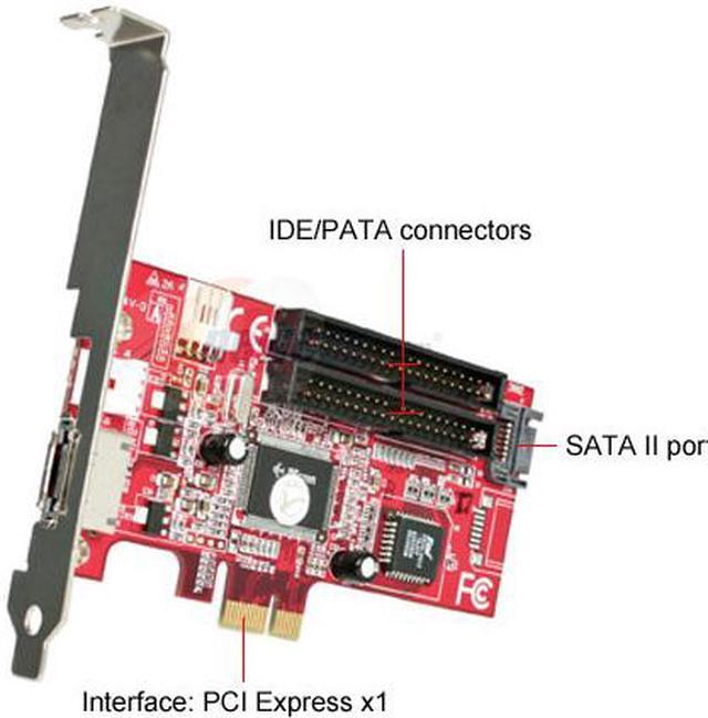 Alt view image 4 of 7 - StarTech.com PCI Express SATA IDE Combo Controller Adapter Card Model PEXSAT2IDE2 - OEM