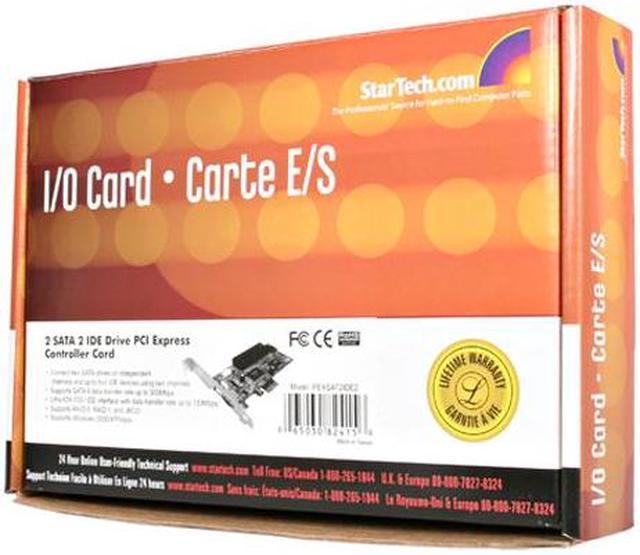 Alt view image 7 of 7 - StarTech.com PCI Express SATA IDE Combo Controller Adapter Card Model PEXSAT2IDE2 - OEM