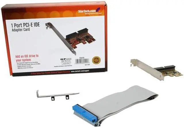Alt view image 6 of 5 - StarTech 1 Port PCI Express IDE Controller Adapter Card
