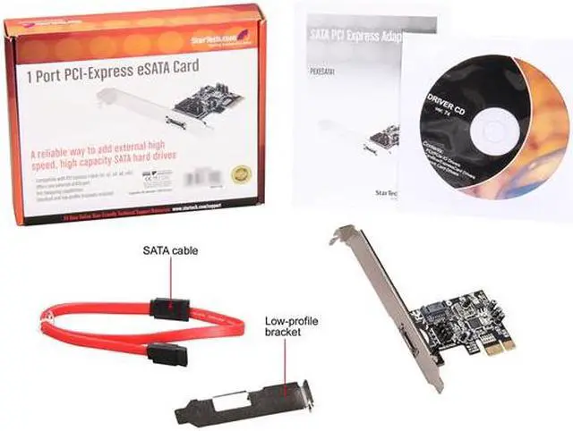 Alt view image 5 of 5 - StarTech 1 Port PCI Express eSATA II Controller Card