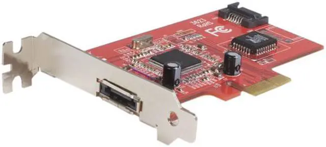 Alt view image 2 of 8 - StarTech 1 Port eSATA + 1 Port SATA II PCI Express SATA Controller Card