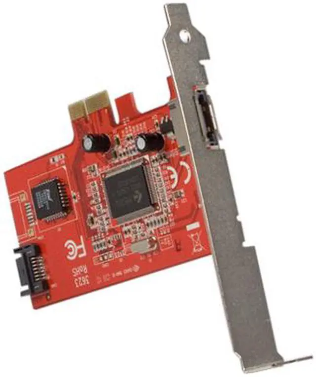 Alt view image 3 of 8 - StarTech 1 Port eSATA + 1 Port SATA II PCI Express SATA Controller Card