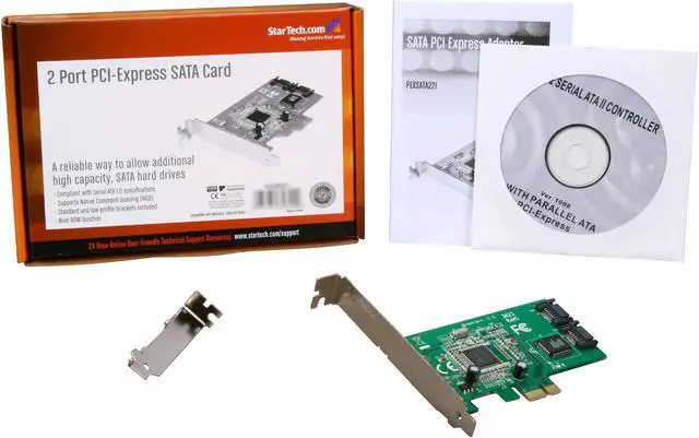Alt view image 6 of 6 - StarTech.com 2 Port PCI Express Internal SATA Controller Card Model PEXSATA22I