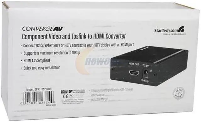 Alt view image 8 of 8 - StarTech.com CPNTTOS2HDMI Component Video and Toslink Audio to HDMI Converter