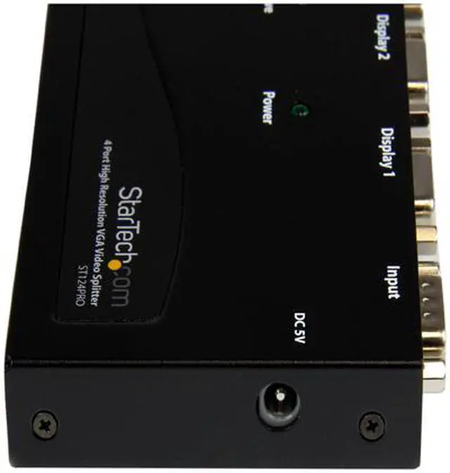 Alt view image 4 of 6 - StarTech.com ST124PRO 4 Port High-Resolution 350 MHz VGA Video Splitter / Distribution Amplifier