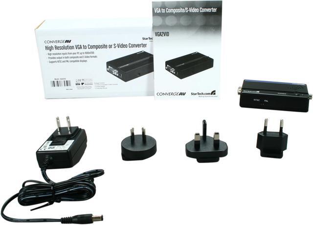 Alt view image 7 of 6 - StarTech.com VGA2VID High Resolution VGA to Composite (RCA) or S-Video Converter - PC to TV Video Adapter - 1600x1200 RGB to TV