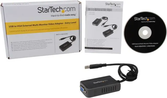 Alt view image 4 of 4 - StarTech.com USB2VGAE2 USB to VGA Multi Monitor External Video Card Adapter - 1440x900 - USB to VGA External Graphics Card