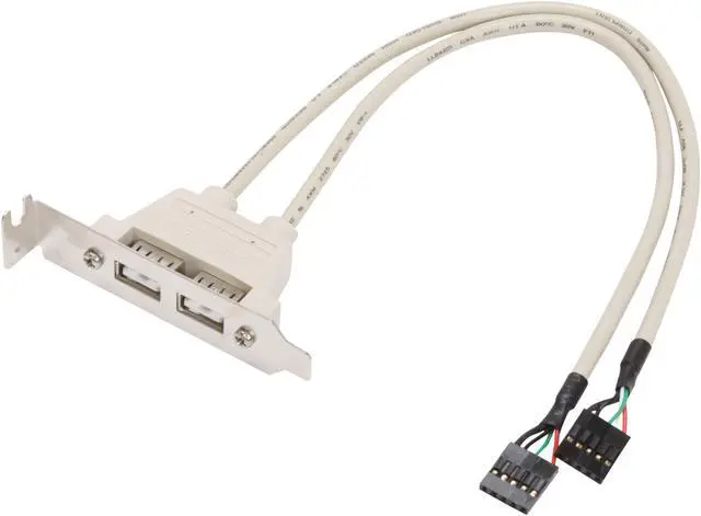 Alt view image 2 of 3 - StarTech  2 Port USB A Female Low Profile Slot Plate Adapter Model USBPLATELP