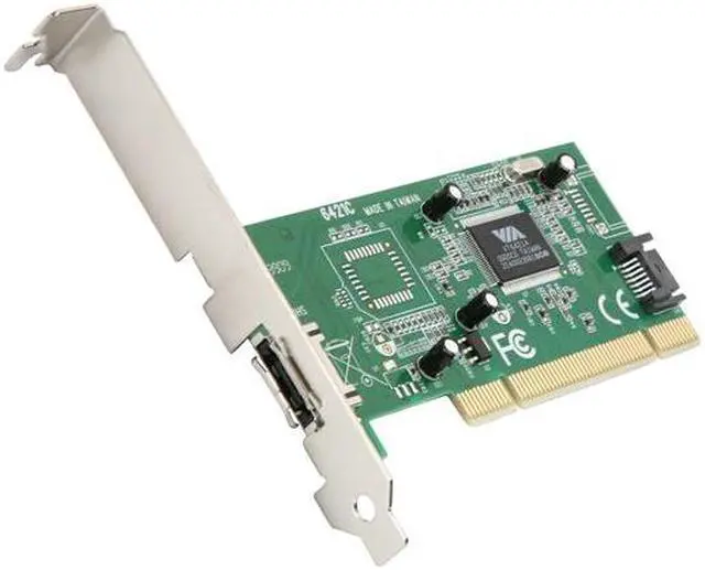 Main image of StarTech.com 1 Port eSATA + 1 Port SATA PCI Controller Card w/ LP Bracket Model PCIESATA2I