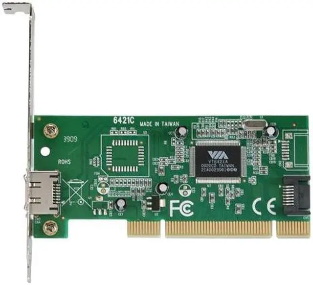 Alt view image 3 of 6 - StarTech.com 1 Port eSATA + 1 Port SATA PCI Controller Card w/ LP Bracket Model PCIESATA2I