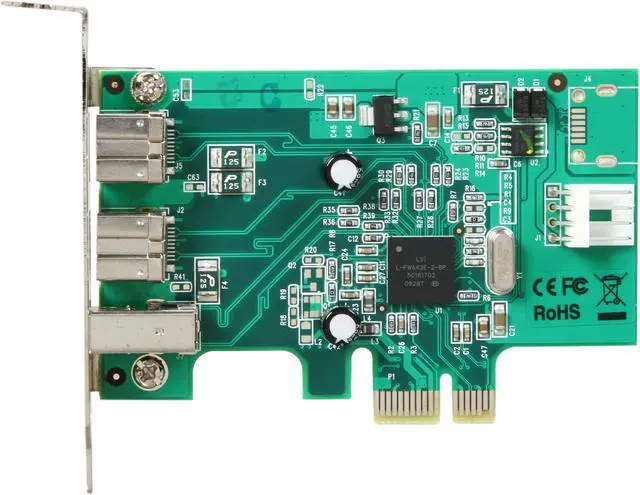 Alt view image 4 of 6 - StarTech.com 3 Port 2b 1a Low Profile 1394 PCI Express FireWire Card Adapter Model PEX1394B3LP
