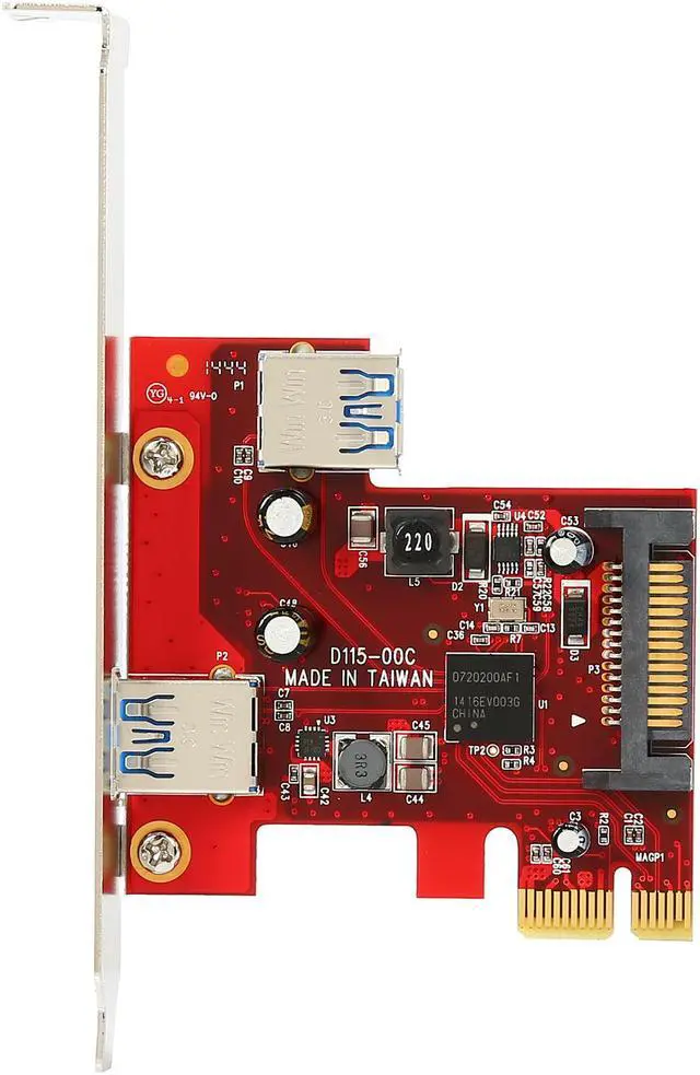 Alt view image 3 of 5 - StarTech.com 2 port PCI Express SuperSpeed USB 3.0 Card Model PEXUSB3S11