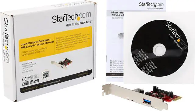Alt view image 5 of 5 - StarTech.com 2 port PCI Express SuperSpeed USB 3.0 Card Model PEXUSB3S11
