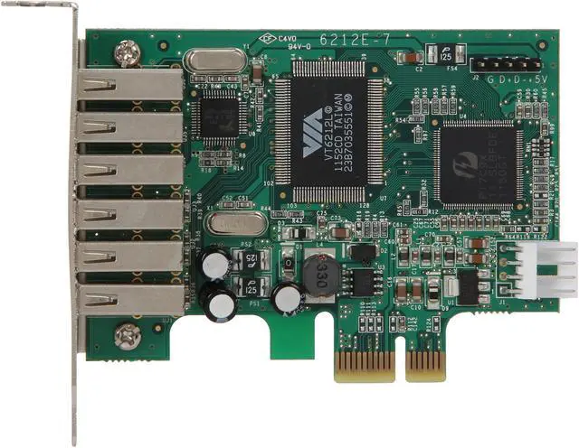 Alt view image 3 of 5 - StarTech.com 7 Port PCI Express Low Profile High Speed USB 2.0 Adapter Card Model PEXUSB7LP