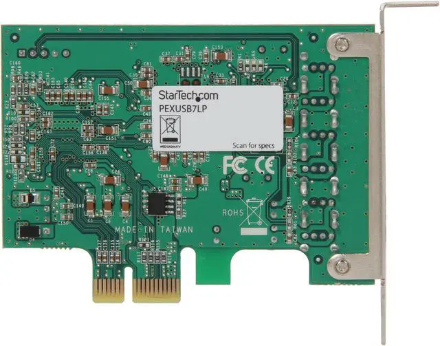 Alt view image 4 of 5 - StarTech.com 7 Port PCI Express Low Profile High Speed USB 2.0 Adapter Card Model PEXUSB7LP