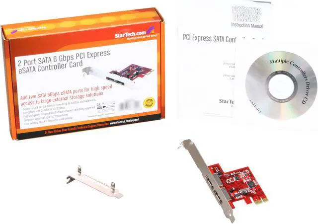 Alt view image 5 of 5 - StarTech.com PEXESAT32 2 Port SATA 6 Gbps PCI Express eSATA Controller Card