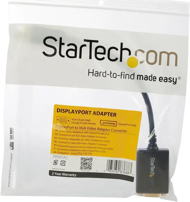 Alt view image 6 of 6 - StarTech.com DP2VGA2 DisplayPort To VGA Adapter - Active - 1080p - DP to VGA Adapter