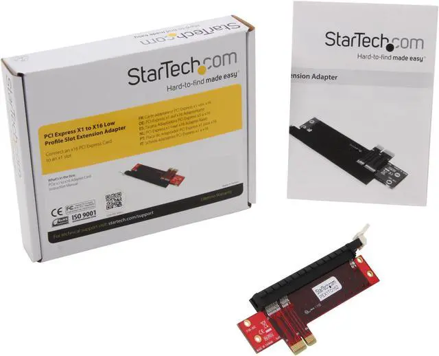 Alt view image 4 of 4 - StarTech.com PCI Express X1 to X16 Low Profile Slot Extension Adapter Card Model PEX1TO162