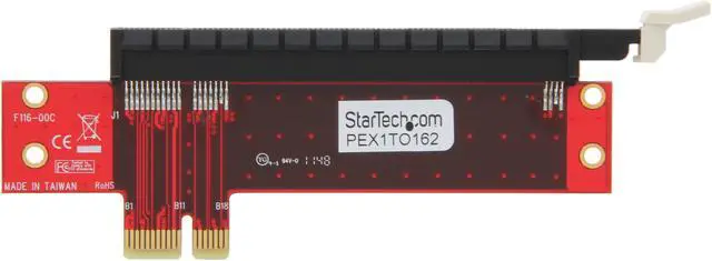 Alt view image 2 of 4 - StarTech.com PCI Express X1 to X16 Low Profile Slot Extension Adapter Card Model PEX1TO162