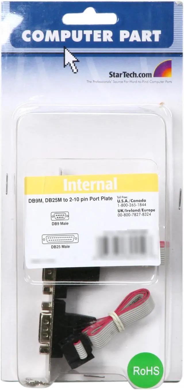 Alt view image 4 of 4 - StarTech.com Serial to 10 Pin IDC Header Slot Plate Adapter Model PLATE9M25MB