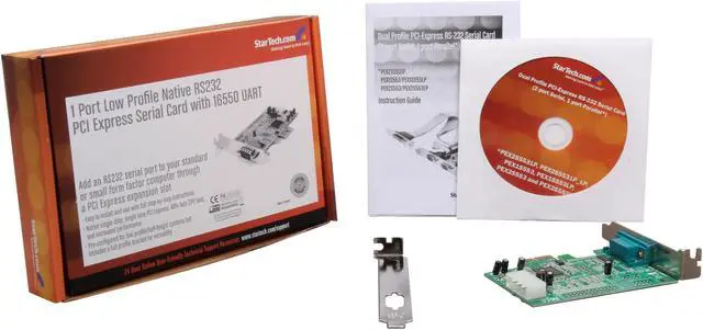 Alt view image 6 of 6 - StarTech.com Low Profile Native RS232 PCI Express Serial Card with 16550 UART Model PEX1S553LP