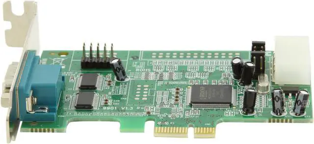 StarTech.com 2 Port Low Profile Native RS232 PCIE Serial Card with 