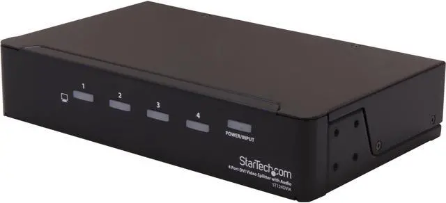 Main image of StarTech.com 4 Port DVI Video Splitter with Audio ST124DVIA