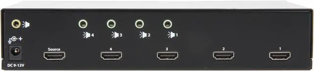 Alt view image 4 of 4 - StarTech ST124HDMI2 HDMI Splitter 1 In 4 Out - 1080p - 4 Port -Mounting Brackets - 1.3 Audio - HDMI Multi Port - HDMI Audio Splitter