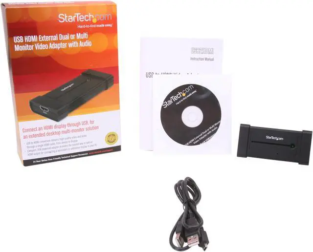 Alt view image 5 of 5 - StarTech.com USB2HDMI USB HDMI External Dual or Multi Monitor Video Adapter with Audio