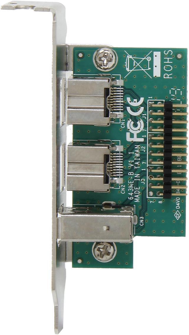 Alt view image 3 of 5 - StarTech.com 3 Port 2b 1a 1394 Mini PCI Express FireWire Card Adapter Model MPEX1394B3
