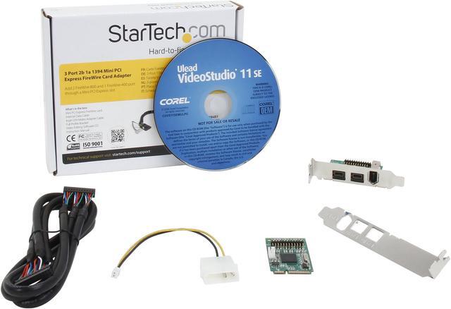 Alt view image 5 of 5 - StarTech.com 3 Port 2b 1a 1394 Mini PCI Express FireWire Card Adapter Model MPEX1394B3